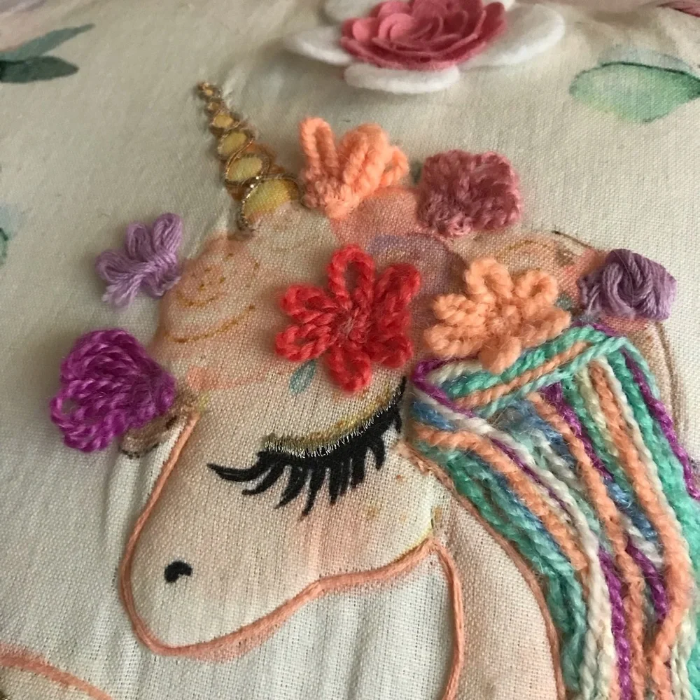 Beautiful Handcrafted Unicorn Pillow